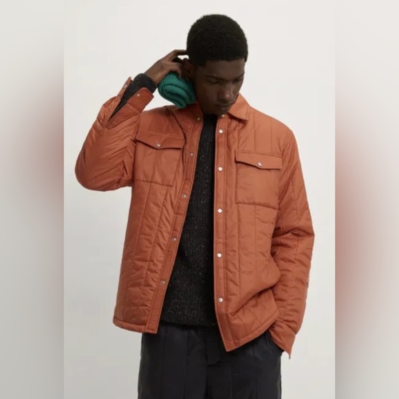 RARE High Quality Zara Man’s Quilted Shirt Jacket Shacket Pockets, lightweight L - Picture 2 of 13